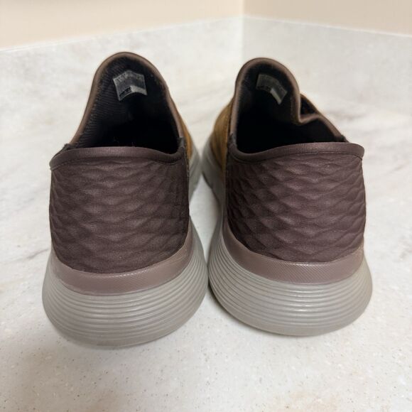 Skechers Hands Free Slip-Ins Garza Gervin Shoes Brown Leather Mens 11.5 EUR 45.5 - Picture 2 of 12